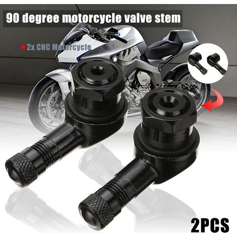 Rallonge de valve en aluminium CNC à 90 degrés, adaptateur de valve de pneu pour embout de gaz de moto en métal (1/2)