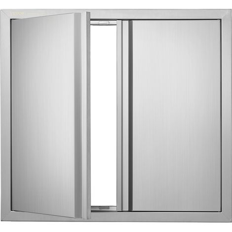 Porte d'Accès pour Barbecue, Double Porte de Cuisine Extérieure 660x610x45 mm, Porte Encastrée en Inox, avec Poignée Encastrée, pour Îlot de Barbecue, Station de Grillades, Placard Extérieure (1/5)