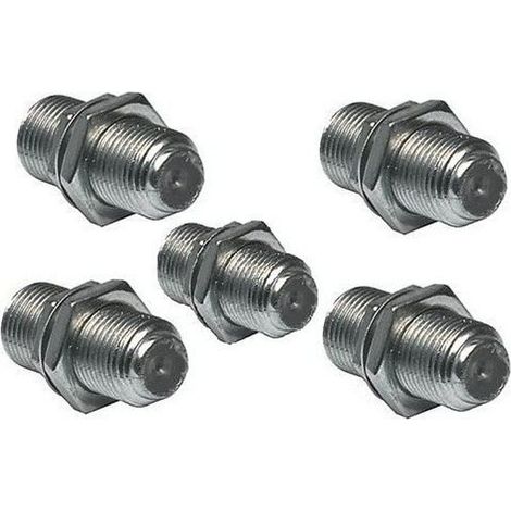 5 RACCORDS DE FICHE F POUR CABLE TV ET SATELLITE