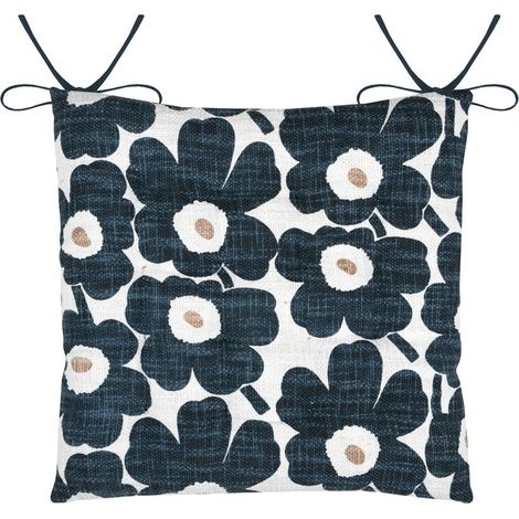 Eugenie Stuhlkissen 38x38 Blumen (1/3)