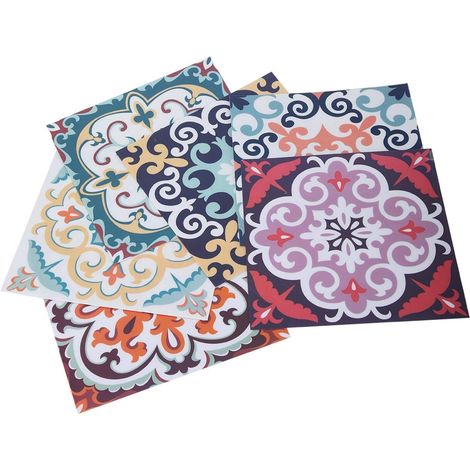 Sticker Mural 6 PCS 3D Simulation de Fleurs Autocollant de Salle de Bain Cuisine Mur escalier carrelage Autocollant (1/5)