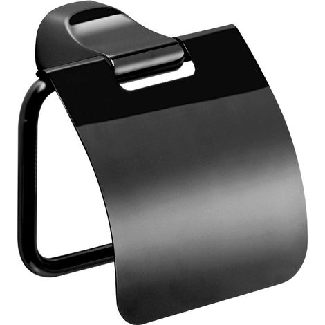 GEDY ST251400000 Portarrollo con Tapa Negro Mate - ref: ST251400000