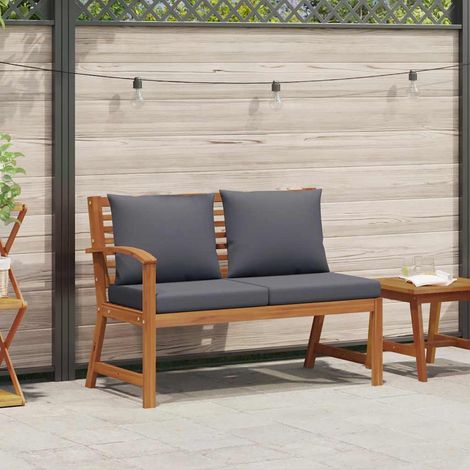 Maison Exclusive - Gartenbank 114,5 cm mit Dunkelgrauen Kissen Ma