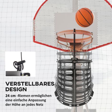 Panier de basket rebond réglable en hauteur, rotatif 360°, plastique noir, 35,6x35,6x75,5 cm (1/4)