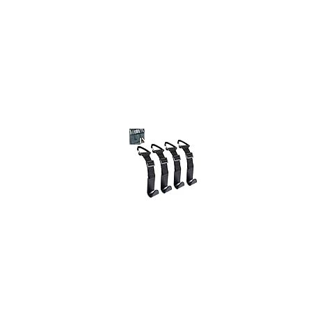 Crochets d'appui-tête réglables pour voiture, lot de 4, organisateur de rangement pour dossier de siège, support universel avec clip, noir (1/5)