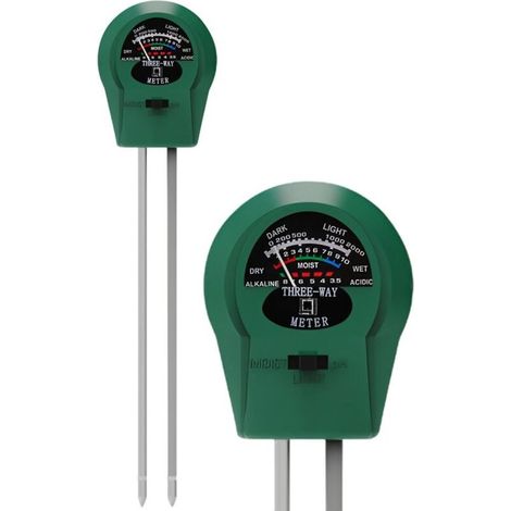 Pflanzenfeuchtigkeitsmesser, 3-in-1-Hygrometer/Nährstoffmessgerät/pH-Meter mit Feuchtigkeitssensor für Pflanzen, Garten, Rasen, Landwirtschaft, Innen- und Außenbereich (keine Batterie erforderlich) (1/4)