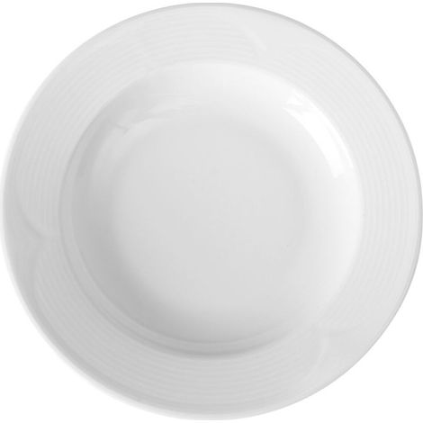 Assiette creuse porcelaine blanche simple Ø220 mm Lot de 12 - Hendi (1/2)