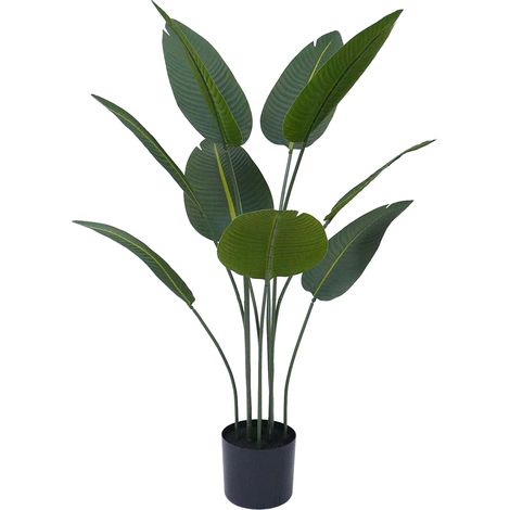 Pianta Finta Da Interno Artificiale Grandi Varie Altezze 100/150/180 Cm Artificiali Vari Modelli Modellabili Decorazioni Casa Ufficio Uccello del Paradiso - Altezza 100cm