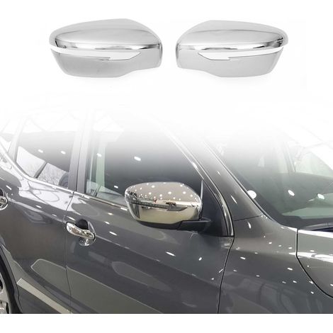 Coques de Rétroviseurs pour Nissan Juke FL 2014-2019 2x Plastique ABS Chromé (1/5)