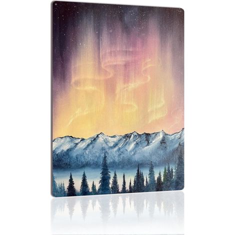 Plaque en Métal Rétro Décorative pour Café de la Forêt de Pins, Atmosphère Boisée et Fragrance 30x20 cm. (1/5)