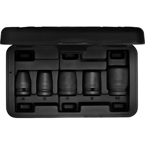 GEDORE 1646923 - Jeu de tournevis IMPACTs 1/2" 5 pcs hexagone 10-24 mm , K 19-028 (1/4)