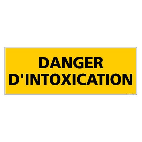 Panneau de Signalisation DANGER D'INTOXICATION (C1140) - Plastique PVC 1,5 mm - 210 x 75 mm