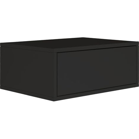 Selsey FRAMME – Comodino sospeso con cassetto – nero – 50 cm