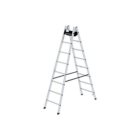 Escalera de aluminio 2 x 8 peldaños (1/5)