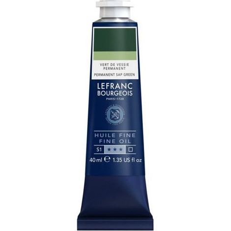 Peinture à l'huile - Fine - Vert de vessie permanent - 568 - Lefranc Bourgeois - 40ml