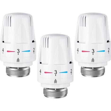 3pcs Tête de radiateur thermostatique, Tête thermostatique, raccord M30 x 1,5,Tête thermostatique Intelligente pour Thermostat Intelligent et Pack Chauffage collectif (1/5)