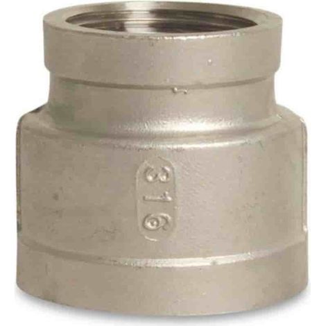 Edelstahl Reduziermuffe, Gewindefitting, 3/4" IG x 1/2" IG, V4A, Boni
