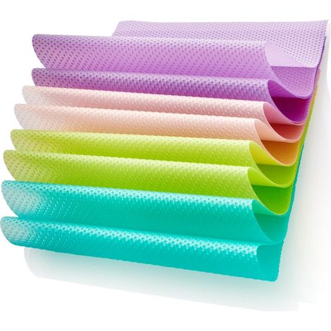 8x Tapis réfrigérateur, antidérapant EVA, antibactérien, découpable, pour tiroir cuisine (1/5)