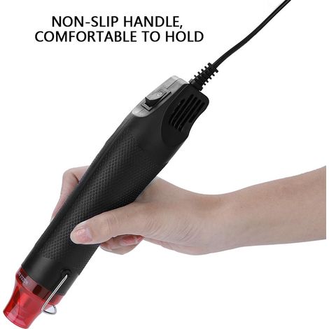 Pistolet à air chaud 300 W pour pâte polymère (prise européenne 220 V, noir) (1/5)