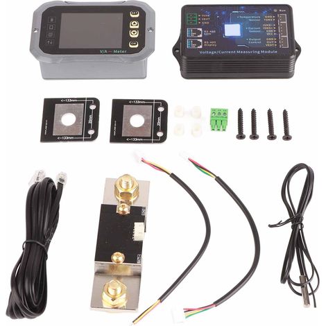 Testeur de batterie voltmètre ampèremètre indicateur de capacité coulomètre 12V 24V avec affichage LED pour voiture, moto, camping-car, panneau solaire, pack 1 pièce (1/5)