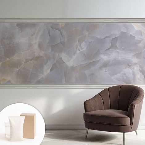 Papier peint avec colle pour décoration moderne de salon chambre à coucher cuisine et bureau Facile Vagues marbrées 250x104 cm (1/5)