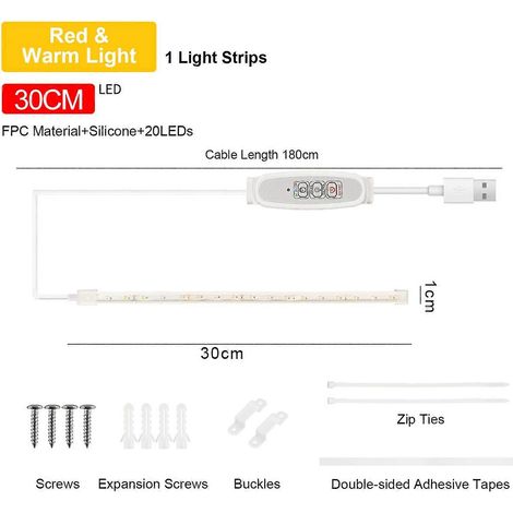 Bandes lumineuses LED pour la croissance des plantes d'intérieur, rouge et lampe de croissance 3000K imitant la lumière du soleil, pour la culture hydroponique de plantes succulentes (1/4)