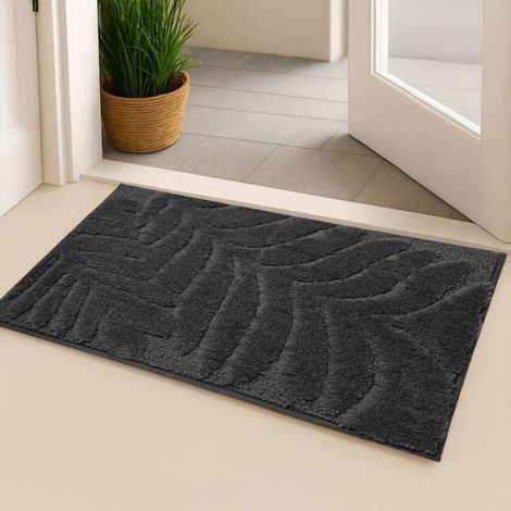 Tapis Intérieur - 50 x 80 cm - Antidérapant TPR - Absorbant Microfibre Polyester - Pour Entrée Salle De Bain Cuisine - 1 Pièce