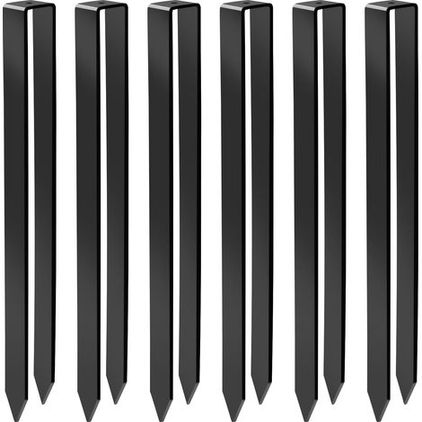 Rose Arch Ground Anchors, U Shape Rose Arch Anchor for Fixing Water Pipes, 30 x 2.8 x 2 cm, Black (6) (1/5)