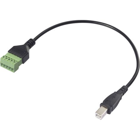 Renkforce USB 2.0 Câble adaptateur [1x USB 2.0 type B mâle - 1x Raccordement par serrage] RF-6443964 (1/3)