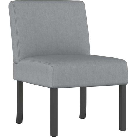 Fauteuil relax  Fauteuil sans accoudoirs gris clair tissu (1/5)