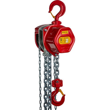 Delta RED® High-Speed Premium Stirnradkettenzug Tragkraft 3t ohne Kette