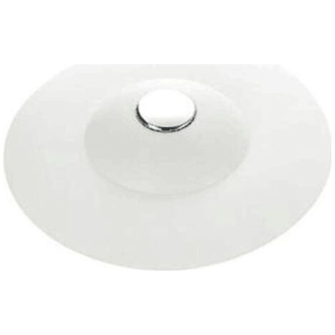 Tappo di scarico flessibile. Scarico per vasca e doccia con raccoglitore di capelli, bianco.