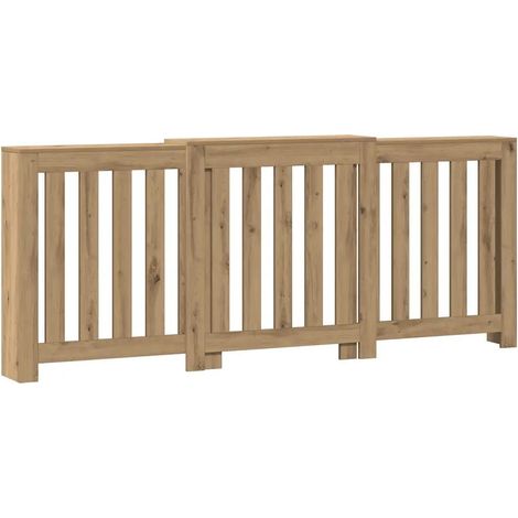 Cache-radiateur moderne avec étagère pratique 205 x 21,5 x 83,5 cm en bois d'ingénierie chêne artisanal (1/5)