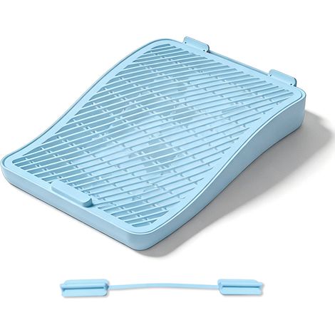 Rampe Litière Chat Double Couche PP 44x35cm Antidérapante Étanche Tapis Collecteur Escalier pour Bac à Litière Design Stable (1/5)
