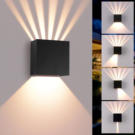 Applique murale LED pour intérieur et extérieur éclairage haut et bas faisceau réglable étanche IP65 lumière blanche chaude pour salon et jardin (1/5)