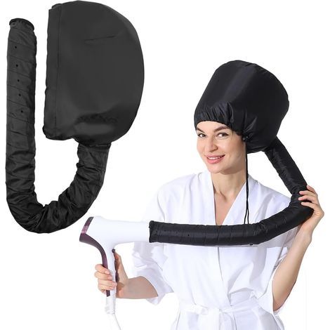 Hair Dryer Cap, Soft Material, Reusable, Adjustable, For Hair Dryers, Home Use (1/5)