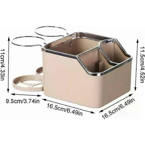 Porte-gobelet pour accoudoir de voiture, organisateur de rangement pour voiture, boîte de rangement pour gobelet d'eau, boîte à mouchoirs avec 2 porte-gobelets pliables (1/4)