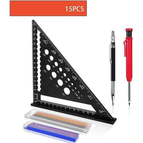 Hochpräzises Dreiecklineal aus Aluminiumlegierung für Tischler- und Holzbearbeitungsarbeiten (1/3)