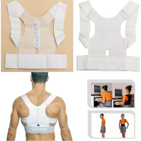 TEMPSA Magnétique Orthopédique Ceinture Correcteur Posture Dos Épaule Support Therapie XL