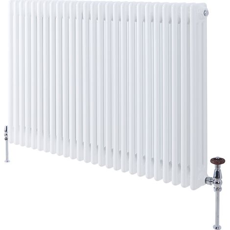 Milano Windsor White Cast Iron Style Triple Column Horizontal Radiator - 750mm x 1190mm (1/4)