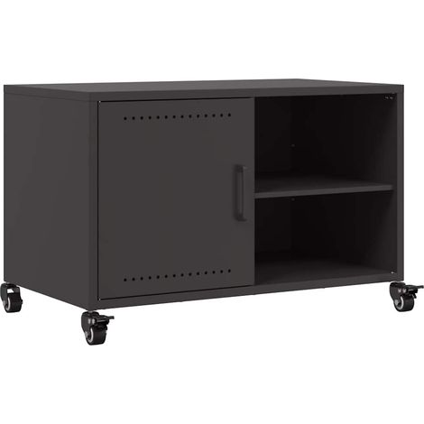 vidaXL TV Cabinet Black 68x39x43,5 cm Steel