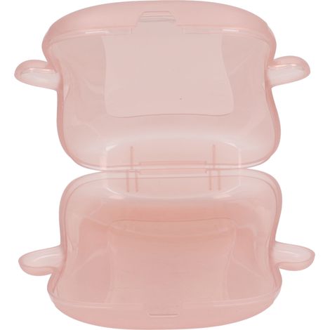 Quetschsichere, tragbare, transparente, quetschsichere Püree- und Saftbox, rosa (1/5)