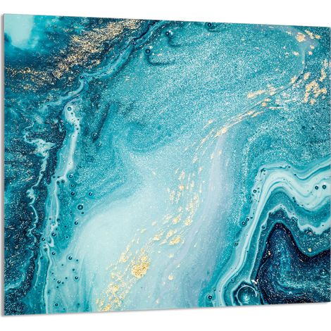 GLASPLATTE FÜR KÜCHE 65x60 Marmor