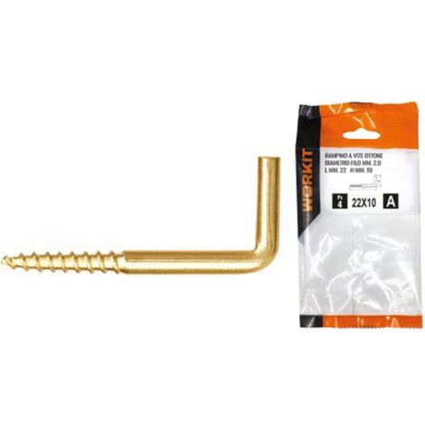 RAMPINO A VITE OTTONE SELF WORKIT - MOD 17X35 MM 25X12,5X2,5 CF=PZ 4 - 5 confezione