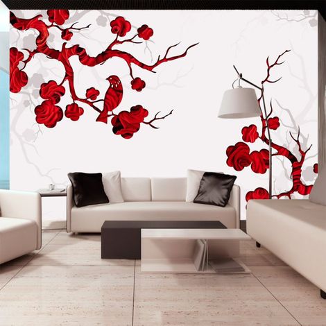 Papier Peint "Red Bush" 70 x 100 cm (1/2)