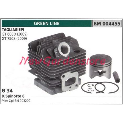 Segmento cilindro pistón GREEN LINE Motor cortasetos GREEN LINE GT 600D 750S 004455