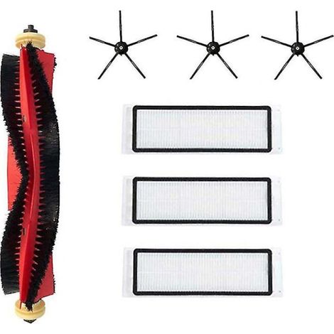 Lot de 7 brosses latérales en caoutchouc avec filtre HEPA pour Xiaomi Roborock S4 E4 S5 S6 S5 Max. (1/5)