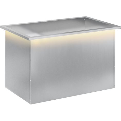 Garten-Pflanzkübel mit LED Silber 50 × 80 × 48 cm vidaXL (1/5)
