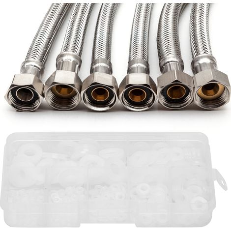Kit de 350 rondelles plates en nylon blanc, diamètres M2/M2.5/M3/M4/M5/M6/M8 (1/5)