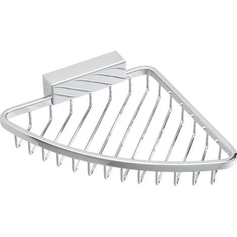 Panier d'angle Iris2 pour éponges, chromé